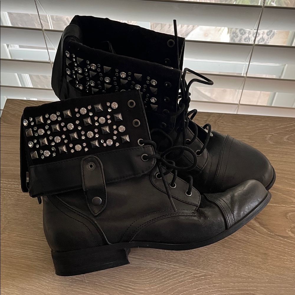 Black Studded Women's Boots